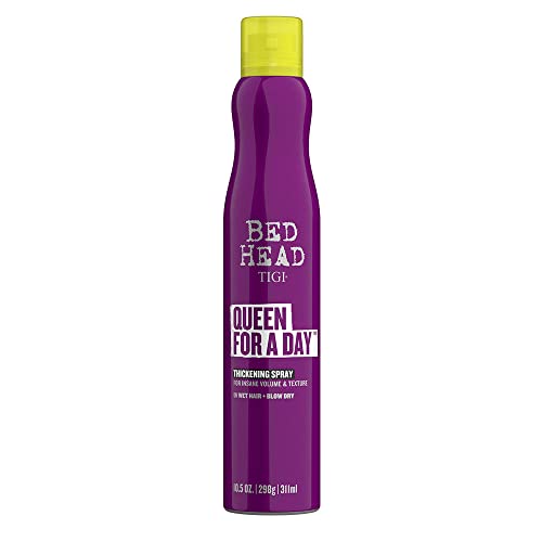 Bed Head by TIGI Queen For a Day Thickening Hair Volume Spray, Texture Spray for Fine, Flat, Thin Hair, Professional Volumising Hair Thickening Products, 311ml - Damaged Box