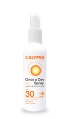 Calypso Once A Day Sun Protection Spray SPF30 | 8 Hours Sun Protection | Non Greasy | Water Resistant | 200ml, Transparent,package may vary