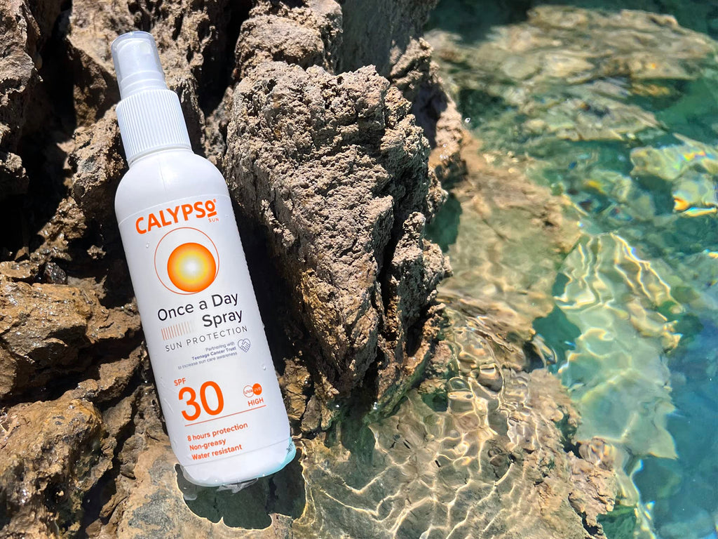 Calypso Once A Day Sun Protection Spray SPF30 | 8 Hours Sun Protection | Non Greasy | Water Resistant | 200ml, Transparent,package may vary