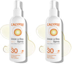 Calypso Once A Day Sun Protection Spray SPF30 | 8 Hours Sun Protection | Non Greasy | Water Resistant | 200ml, Transparent,package may vary