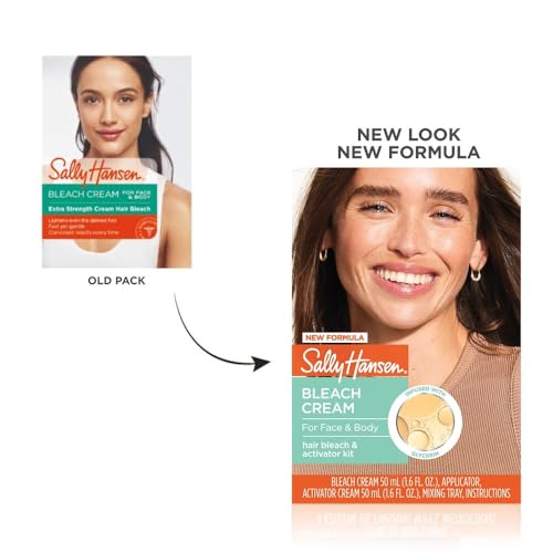 SALLY HANSEN Extra Strength Creme Hair Bleach for Face & Body - SH2010 Hair Removal Cream - Damaged Box