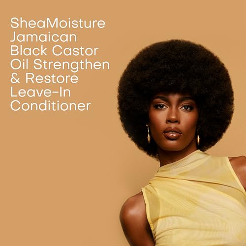 SheaMoisture Jamaican Black Castor Oil Leave-In Conditioner - Sulphate-Free, Shea Butter, Peppermint - 431ml
