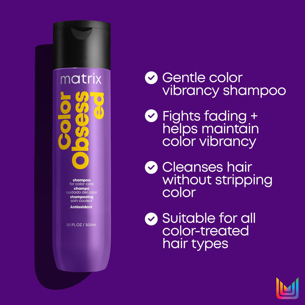 Matrix Total Results Color Obsessed Shampoo - 33.79 fl oz - Colour Protect for Colour-Treated Hair - Damaged Box
