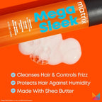MATRIX Total Results Mega Sleek Smoothing Shampoo - Shea Butter, Frizz Control, 300ml for Coarse Unruly Hair