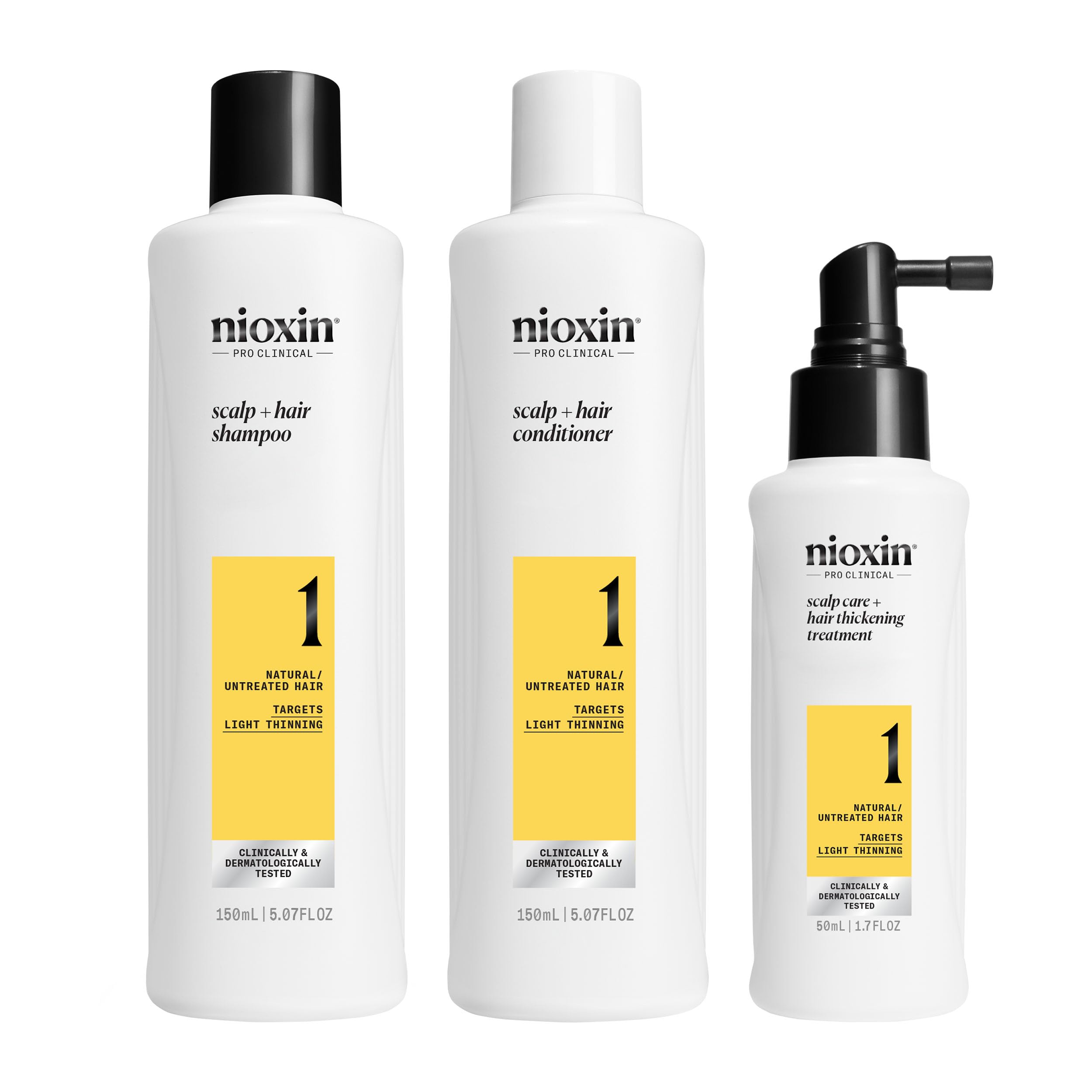 Nioxin System 1 Scalp + Hair Conditioner - Hair Thickening Conditioner for Natural Hair with Light Thinning - with Niacinamide (300ml)