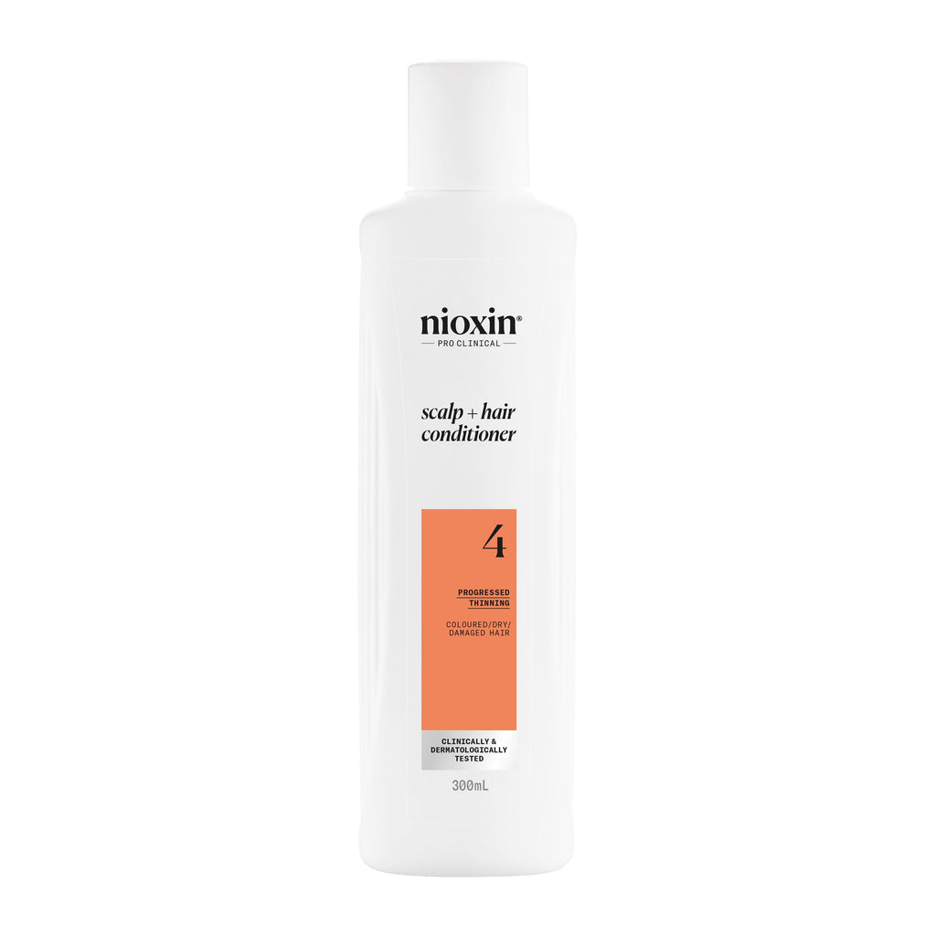 Nioxin System 4 Scalp + Hair Conditioner - Coloured, Dry, Damaged Hair, Progressed Thinning, Biotin, Niacinamide, 300ml