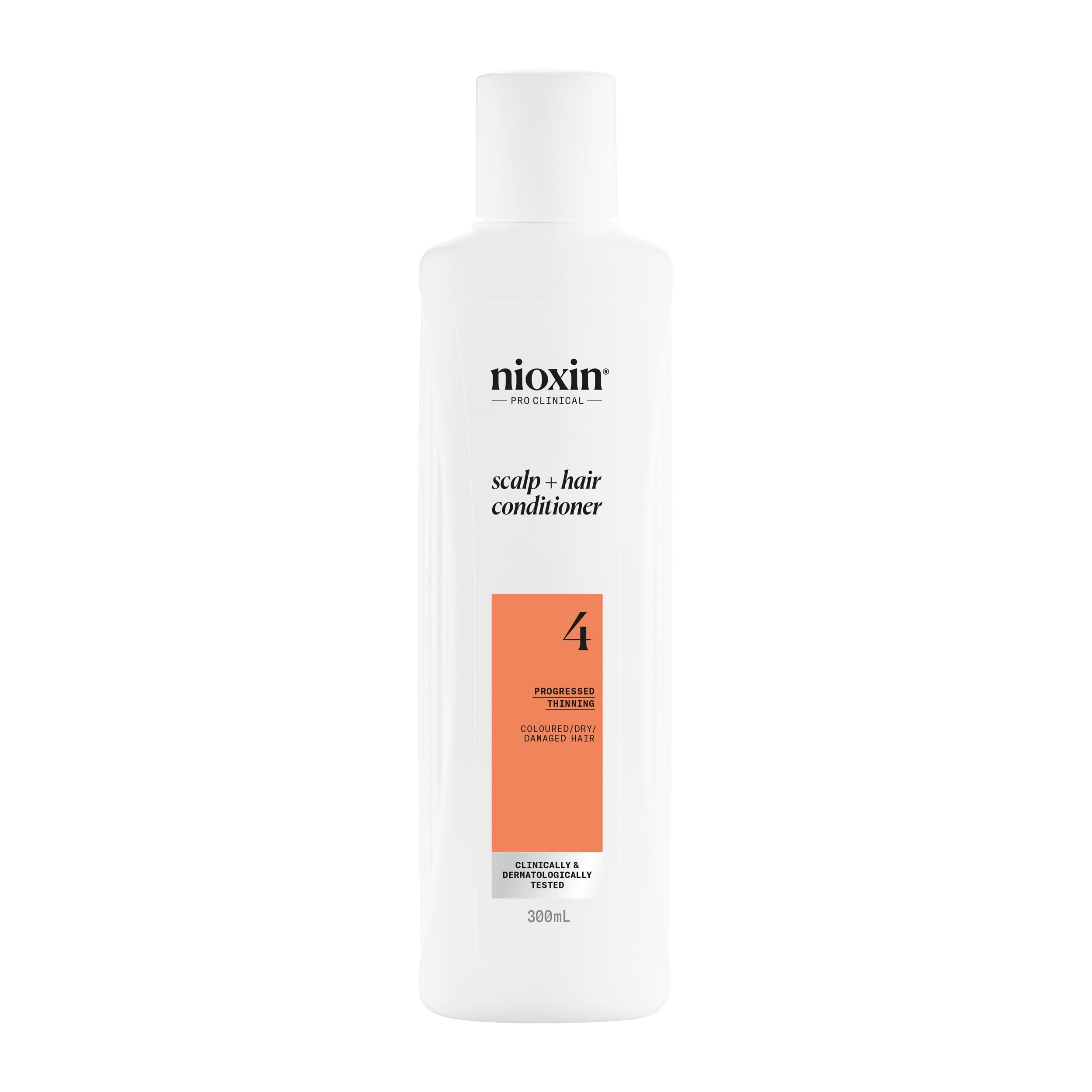 Nioxin System 4 Scalp + Hair Conditioner - Coloured, Dry, Damaged Hair, Progressed Thinning, Biotin, Niacinamide, 300ml