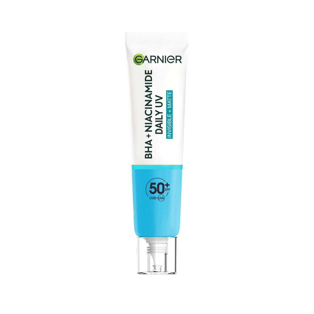 Garnier Pure Active SPF50 Anti-Imperfection Invisible Fluid Sunscreen 40ml - BHA + Niacinamide Daily UV