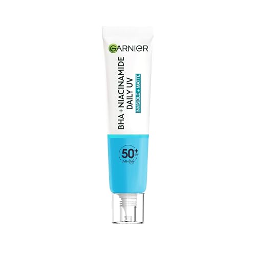 Garnier Pure Active SPF50 Anti-Imperfection Invisible Fluid Sunscreen 40ml - BHA + Niacinamide Daily UV