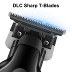 KEMEI 2299 Professional Hair Clipper for Men - Cordless Electric Beard Trimmer, Zero Gapped T-Blade with 3 Guide Combs