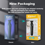 KEMEI 2299 Professional Hair Clipper for Men - Cordless Electric Beard Trimmer, Zero Gapped T-Blade with 3 Guide Combs