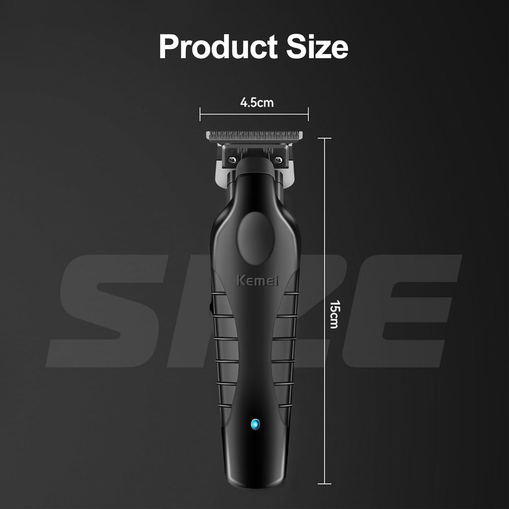 KEMEI 2299 Professional Hair Clipper for Men - Cordless Electric Beard Trimmer, Zero Gapped T-Blade with 3 Guide Combs