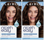 CLAIROL NICE'N EASY CR`EME PERMANENT HAIR DYE - 4 DARK BROWN - Damaged Box
