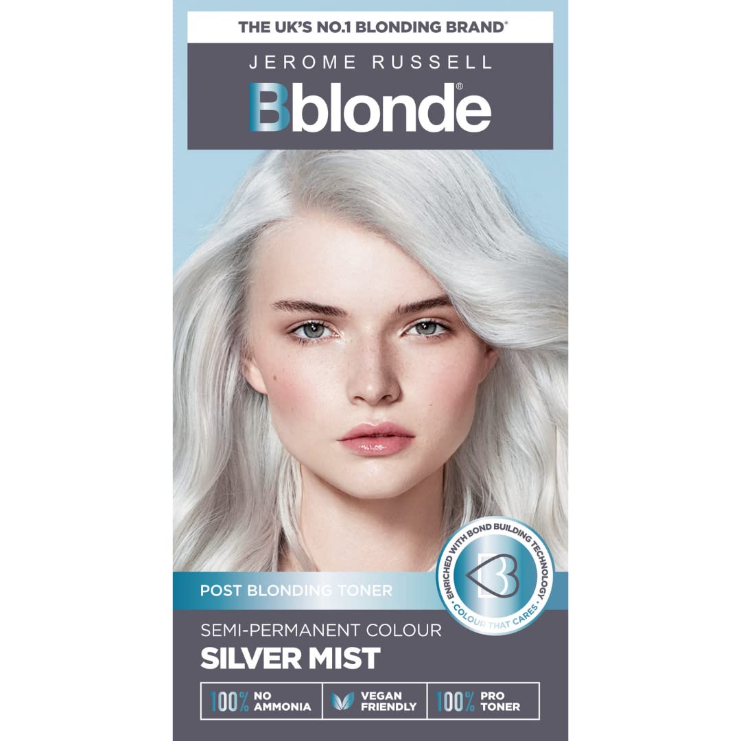Jerome Russell Bblonde Post Blonding Toner Kit - Silver Mist, Semi Permanent - Damaged Box