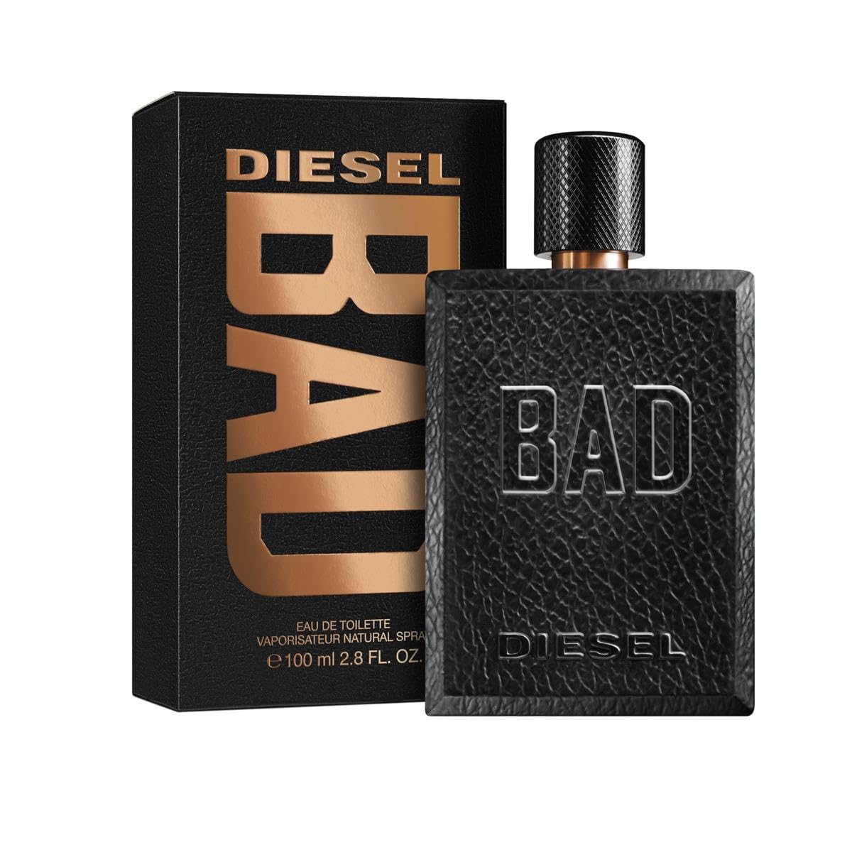Diesel BAD Eau de Toilette for Men 100ml – Woody Tobacco Caviar Bergamot Seductive Fragrance
