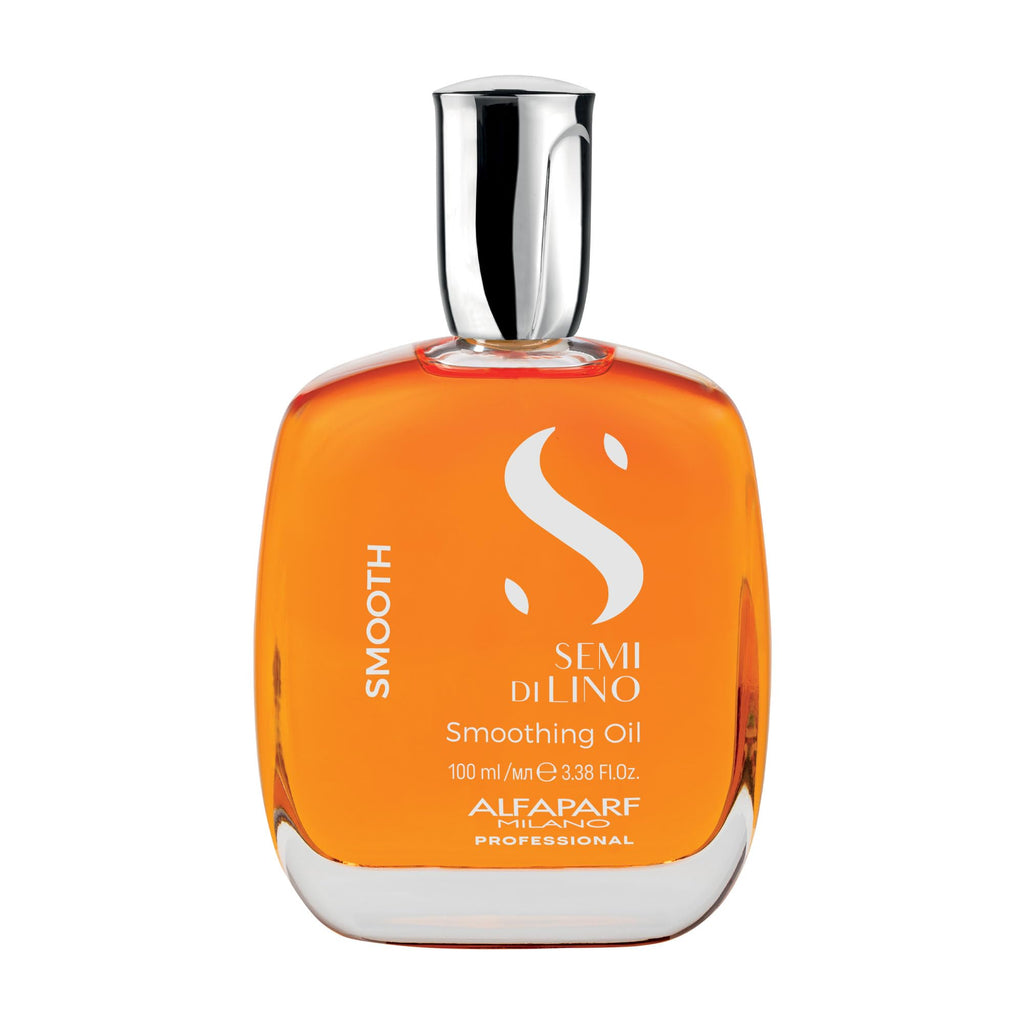 Alfaparf Milano Semi di Lino Smoothing Oil - Hydrating Hair Oil for Frizzy Hair - Enhances Brightness and Protects from Heat - 3.3 oz - Damaged Box