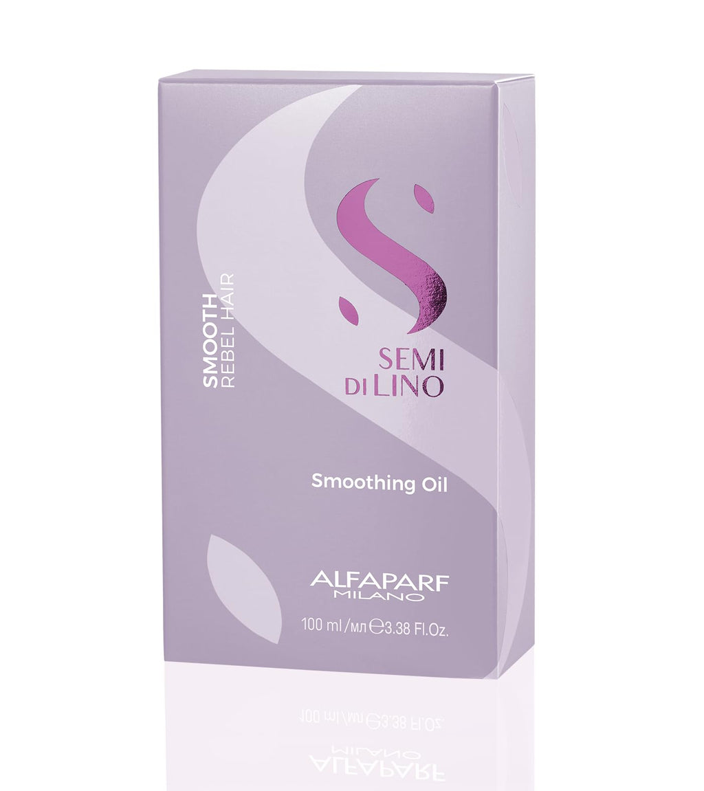 Alfaparf Milano Semi di Lino Smoothing Oil - Hydrating Hair Oil for Frizzy Hair - Enhances Brightness and Protects from Heat - 3.3 oz - Damaged Box