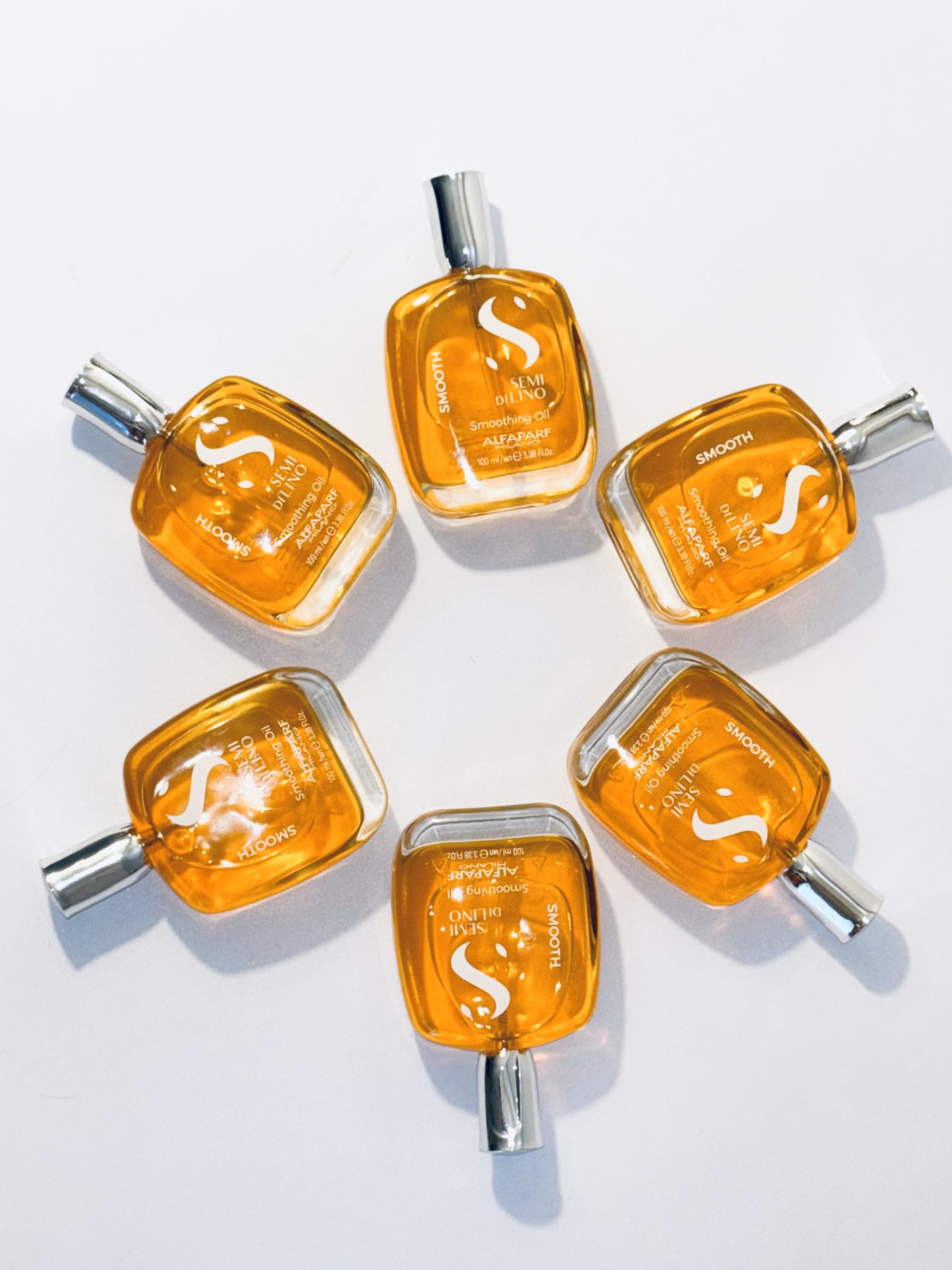 Alfaparf Milano Semi di Lino Smoothing Oil - Hydrating Hair Oil for Frizzy Hair - Enhances Brightness and Protects from Heat - 3.3 oz - Damaged Box