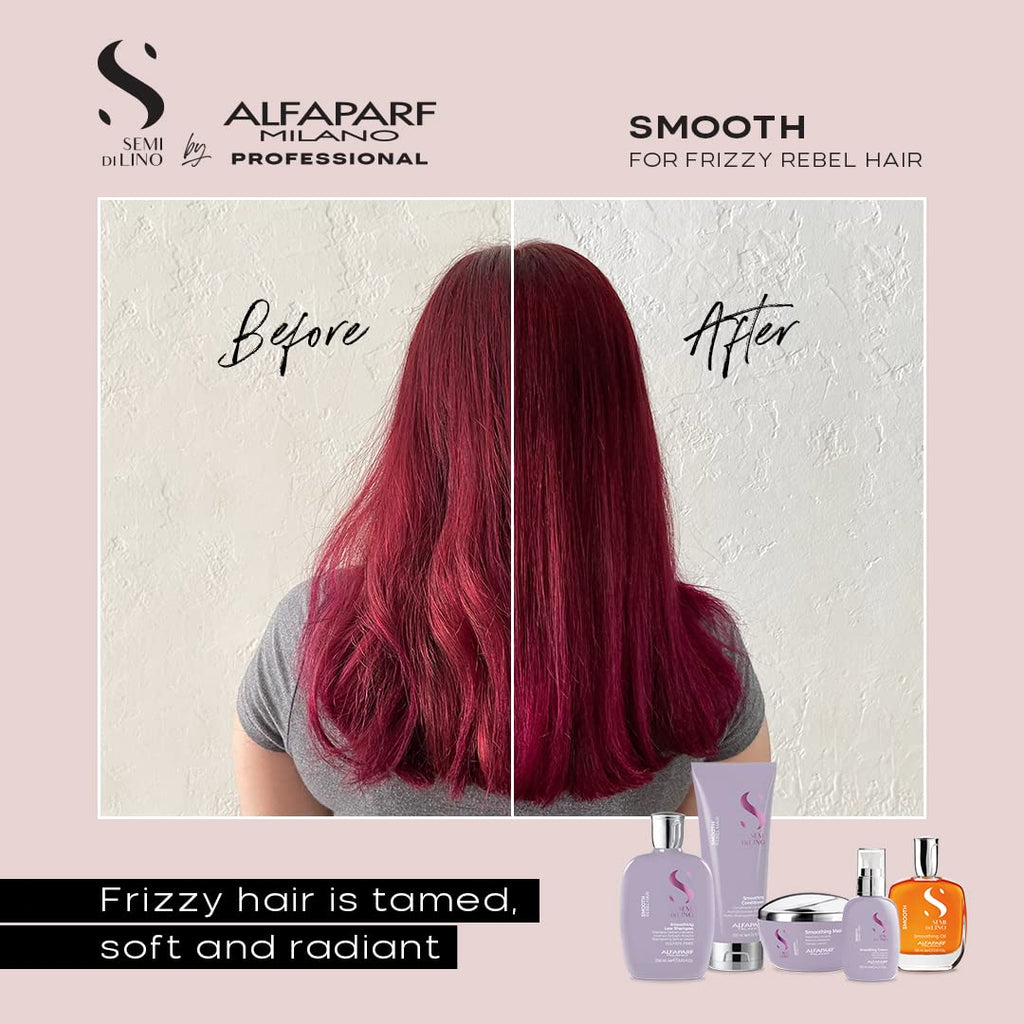 Alfaparf Milano Semi di Lino Smoothing Oil - Hydrating Hair Oil for Frizzy Hair - Enhances Brightness and Protects from Heat - 3.3 oz - Damaged Box