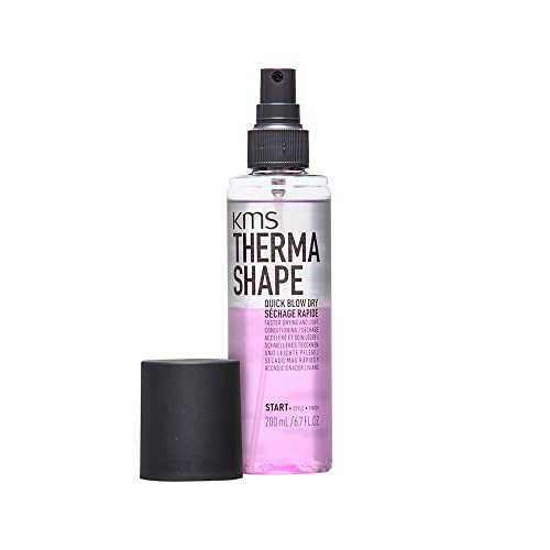 KMS ThermaShape Quick Blow Dry Spray, For All Hair Types, Speeds Blow-Dry & Heat Protection, Vegan & PETA Approved, 200ml - Damaged Box
