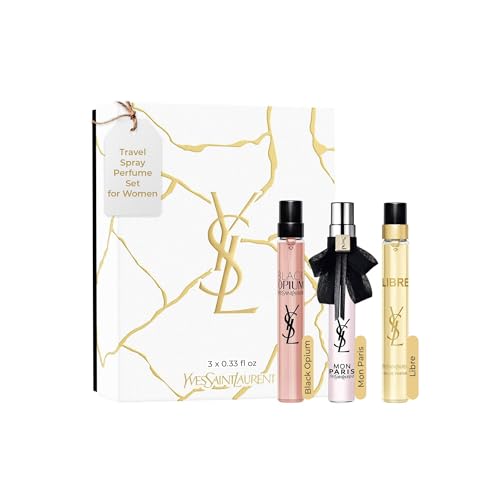 Yves Saint Laurent Travel Spray Collection Set - Black Opium, Libre, Mon Paris 3x10ml Eau de Parfum for Women - Damaged Box