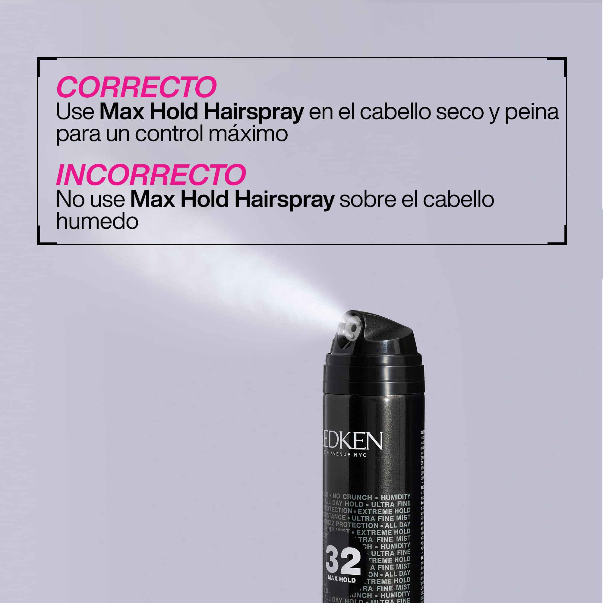 REDKEN Max Hold, Hairspray for Sleek, Smooth Hair with Long-Lasting Lift and Control, No Stiffness or Crunch, 300ml - Damaged Box