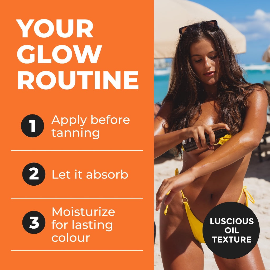 BYROKKO Shine Brown Tanning Oil 150ml - Sunbed Tanning Accelerator Lotion - Fast Bronzer for Deep Glow - Damaged Box