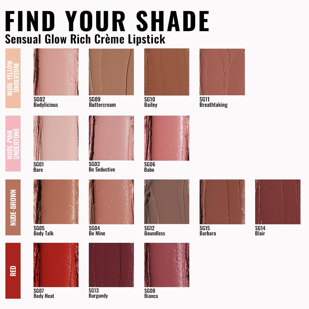 Oulac Satin Matte Nude Lipstick - Long Lasting Lip SG02 Bodylicious Stick, Intense Color with Smooth Creamy Texture Lip Colour, Moisturizing & Weightless Formula Lip Makeup, Vegan, 4.3g, SG02 Bodylicious - BBE 12/2029