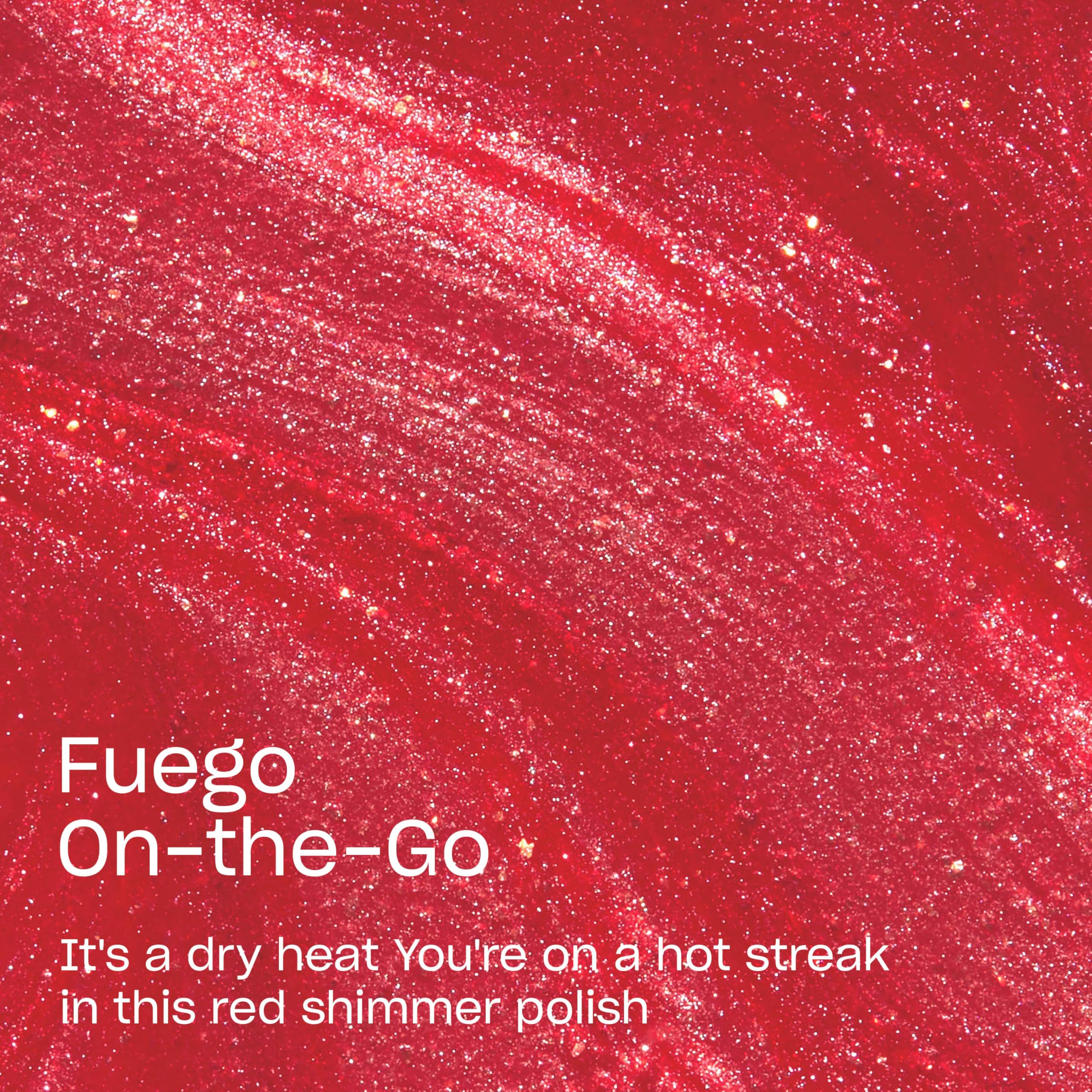 OPI RapiDryTM Quick-Dry Lacquer - Fuego On-the-Go Red Nail Polish - Vegan, Fast Drying & Smudge-proof in 60 Seconds (9ml)