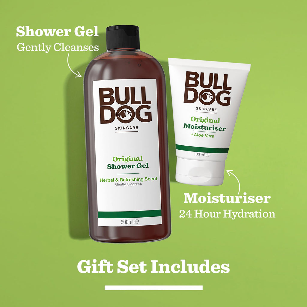 Bulldog Skincare | Men's Gift Set | Original Moisturiser & Shower Gel Duo - Damaged Box