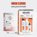 Nioxin Scalp + Hair Thickening System 4 Loyalty Kit - Coloured, Dry & Damaged Hair - Shampoo 300ml, Conditioner 300ml, Treatment 100ml - Damaged Box