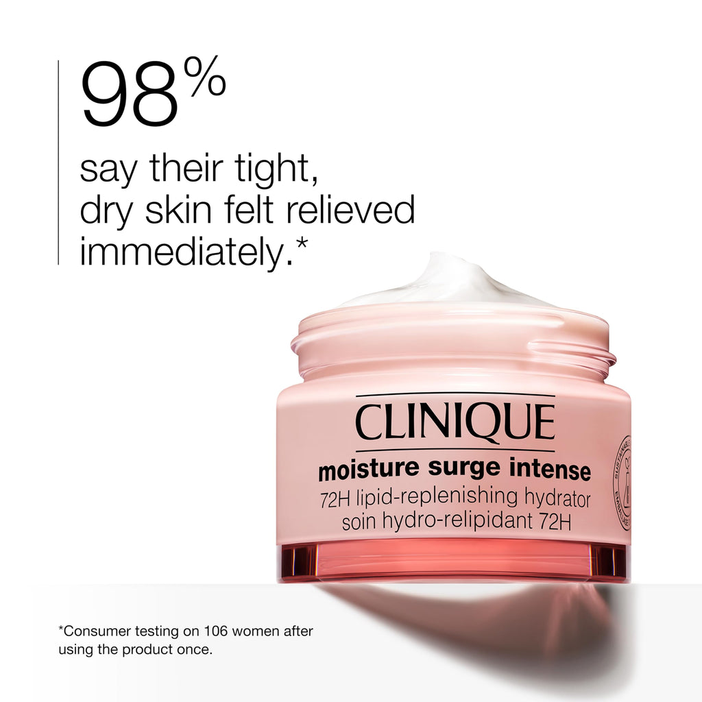 Clinique Moisture Surge Intense 72H Lipid-Replenishing Hydrator Face Moisturiser With Hyaluronic Acid, Aloe Water + Cica;Hydrating + Moisturising 125ML