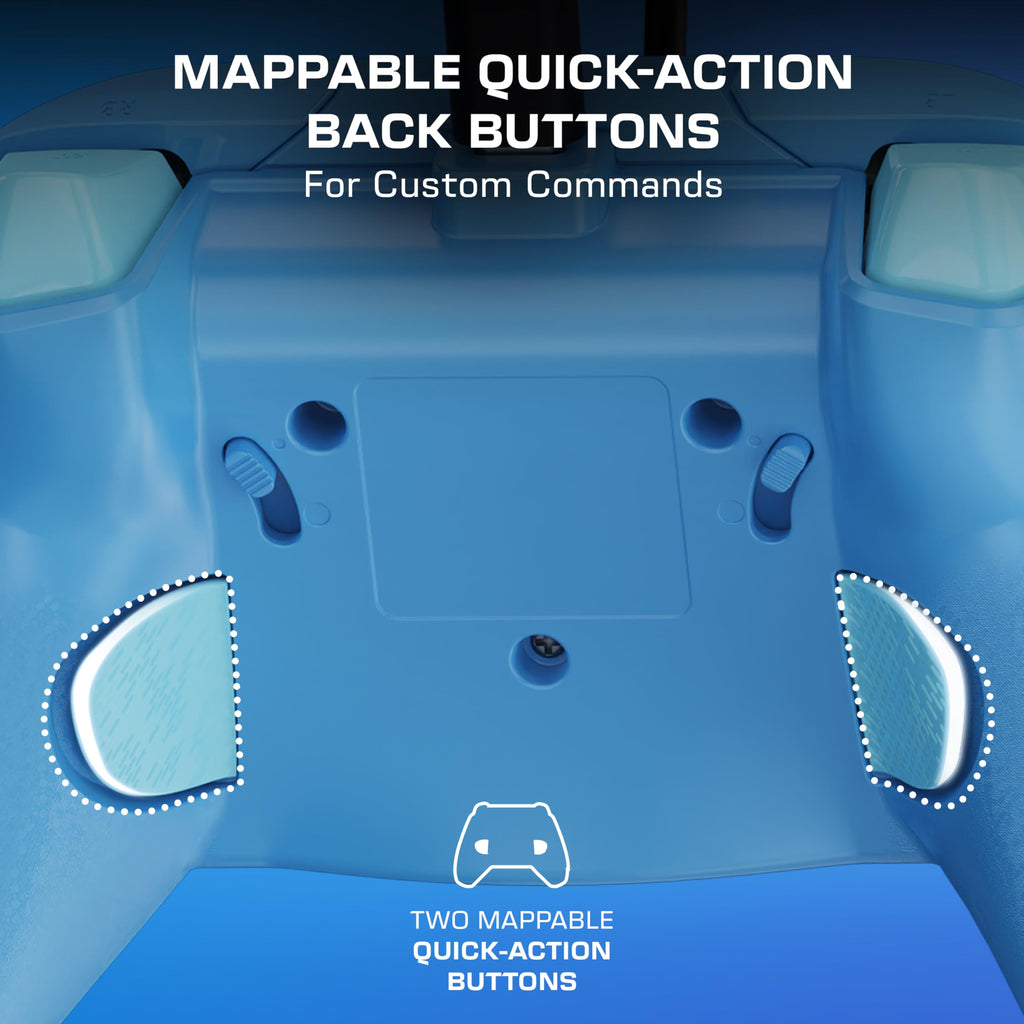 Turtle Beach Rematch Advanced Blue Kitsune Wired Controller for Xbox Series X|S, Xbox One, PC - Hall-Effect Triggers, 8ft Cable