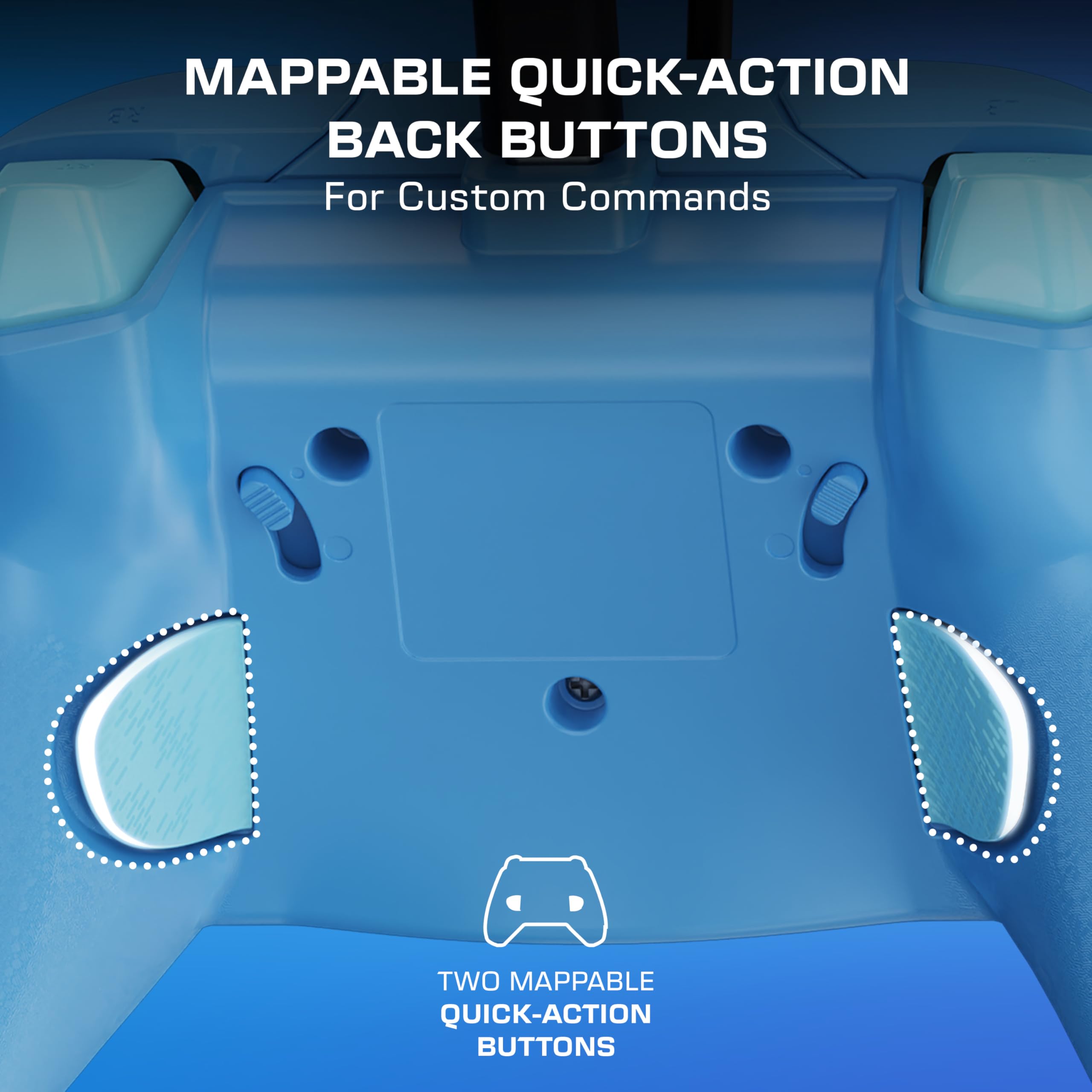 Turtle Beach Rematch Advanced Blue Kitsune Wired Controller for Xbox Series X|S, Xbox One, PC - Hall-Effect Triggers, 8ft Cable
