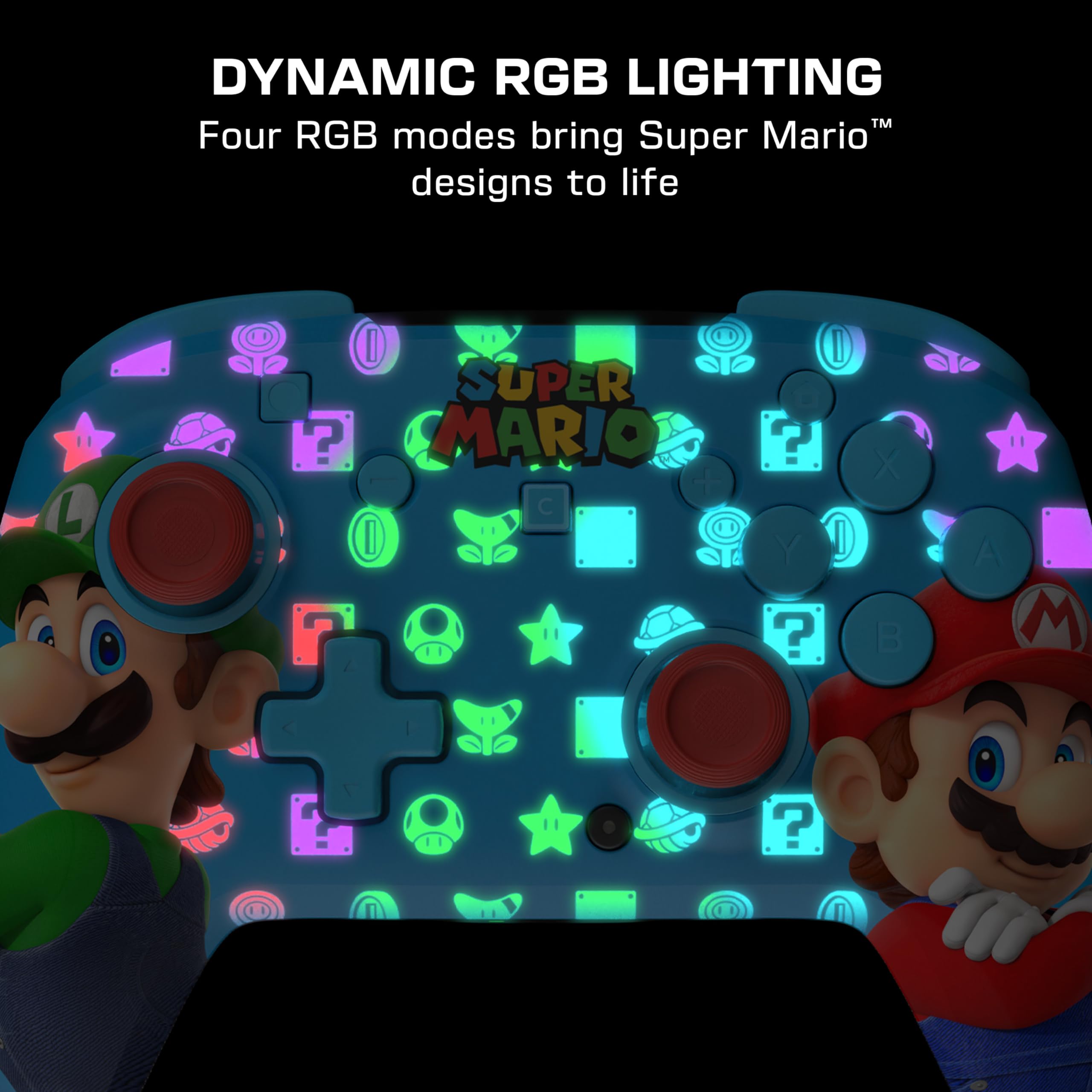 Turtle Beach Rematch Wireless Controller - Mario & Luigi - Nintendo Switch 2 - Officially Licensed