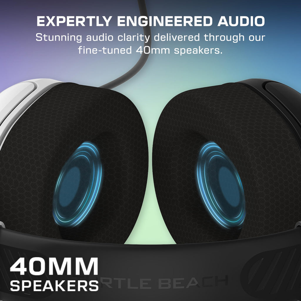 Turtle Beach AirLite Fit Wired Gaming Headset for Nintendo Switch OLED - Black & White, Flip-to-Mute Mic, Over-Ear Headphones