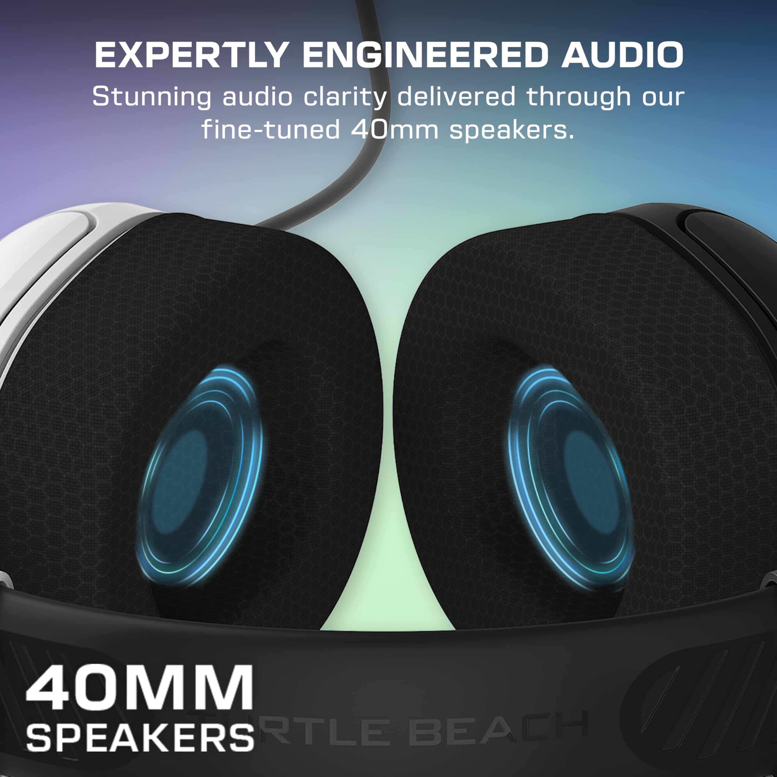 Turtle Beach AirLite Fit Wired Gaming Headset for Nintendo Switch OLED - Black & White, Flip-to-Mute Mic, Over-Ear Headphones
