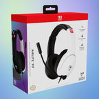 Turtle Beach AirLite Fit Wired Gaming Headset for Nintendo Switch OLED - Black & White, Flip-to-Mute Mic, Over-Ear Headphones