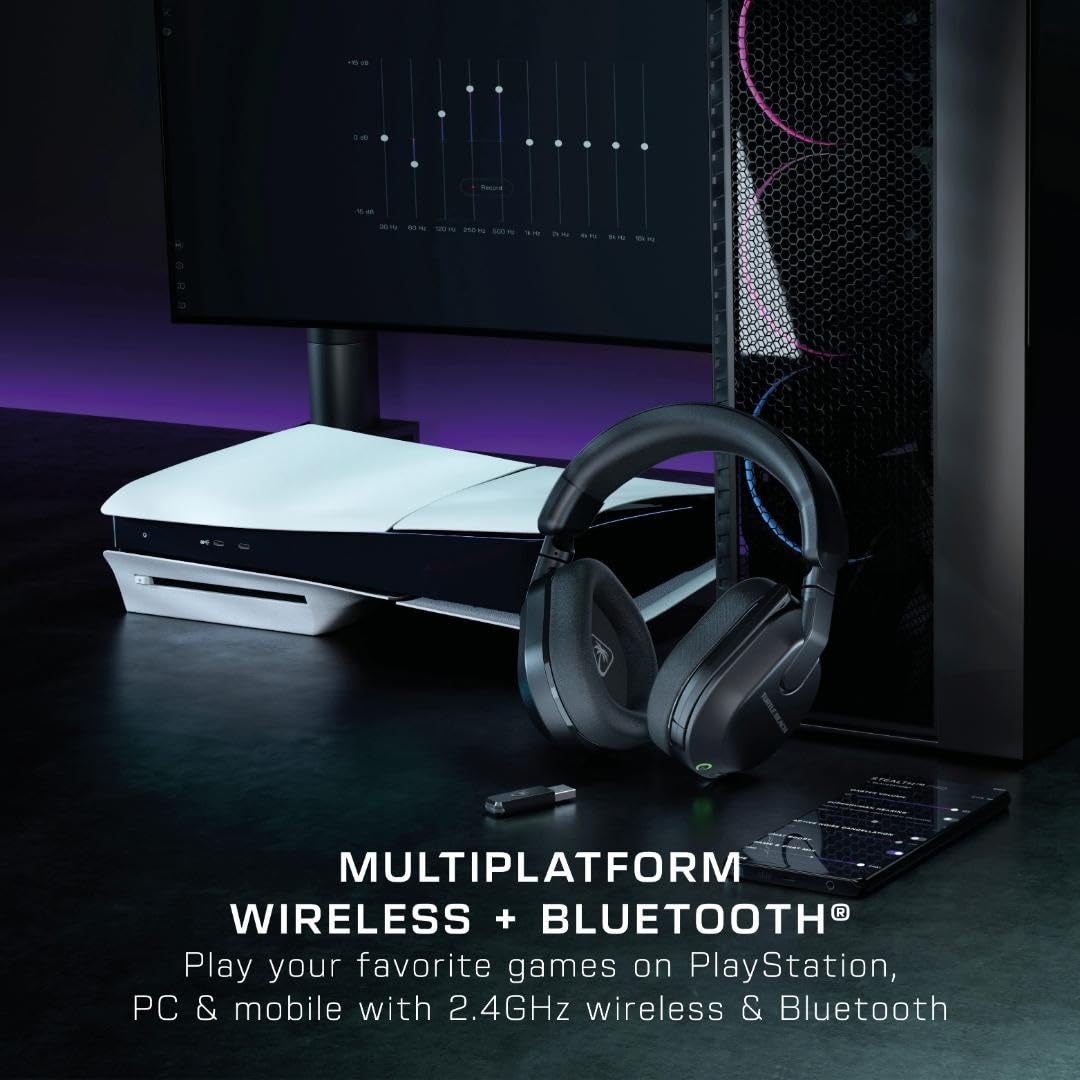 Turtle Beach Stealth 600 Black Wireless Gaming Headset for PS5, PS4, PC, Mobile - 80hr Battery, 50mm Speakers, Bluetooth