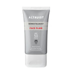 Altruist Dermatologist Sunscreen Fluid SPF - Superior 5star UVA face protection by Dr Andrew Birnie premium antioxidant, White, Unscented, 50 millilitre - Damaged Box