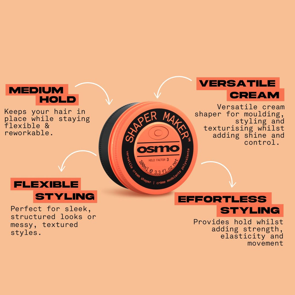 Osmo Shaper Maker | Grooming Molding Cream | Strength & Condition. 100ml. - Damaged Box