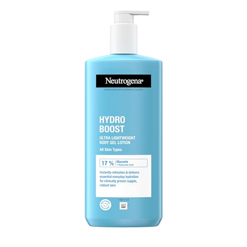 Neutrogena Hydro Boost Body Gel Cream (1x 400ml), Body Lotion with Refreshing and Ultra-Light Formula for Normal to Dry Skin, Naturally Derived Hyaluronic Acid, Body Moisturiser for Advanced Hydration - Damaged Box