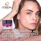 L'Or'eal Paris Night Cream, Revitalift Filler Replumping Anti-Ageing Hyaluronic Acid Night Cream, Smooth Wrinkles, Moisturise, and Replumps Skin with Micro and Micro-Epidermic Hyaluronic Acid, 50ml - Damaged Box