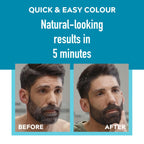 Just for men Moustache & Beard Real Black Dye , Eliminates Grey for a Thicker & Fuller Look M55 - Damaged Box