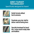Just for men Moustache & Beard Real Black Dye , Eliminates Grey for a Thicker & Fuller Look M55 - Damaged Box