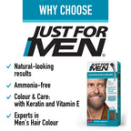 Just for men Moustache & Beard Real Black Dye , Eliminates Grey for a Thicker & Fuller Look M55 - Damaged Box