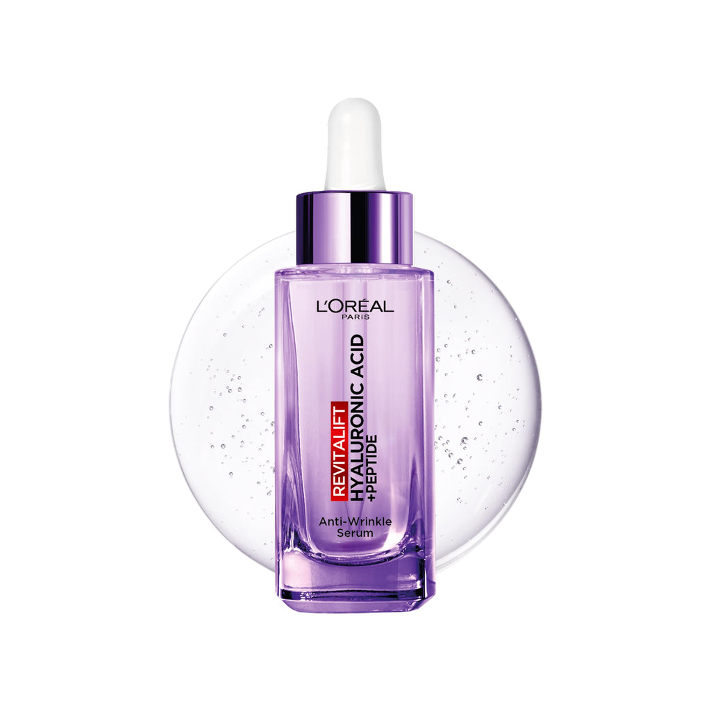 L'Or'eal Paris Hyaluronic Acid Serum, Revitalift Filler, 1.5% Pure Concentrated Micro-Epidermic Hyaluronic Acid], Dropper Serum, Intensely Hydrates & Replumps, Visibly Reduces Fine Lines & Wrinkles - Damaged Box