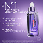 L'Or'eal Paris Hyaluronic Acid Serum, Revitalift Filler, 1.5% Pure Concentrated Micro-Epidermic Hyaluronic Acid], Dropper Serum, Intensely Hydrates & Replumps, Visibly Reduces Fine Lines & Wrinkles - Damaged Box