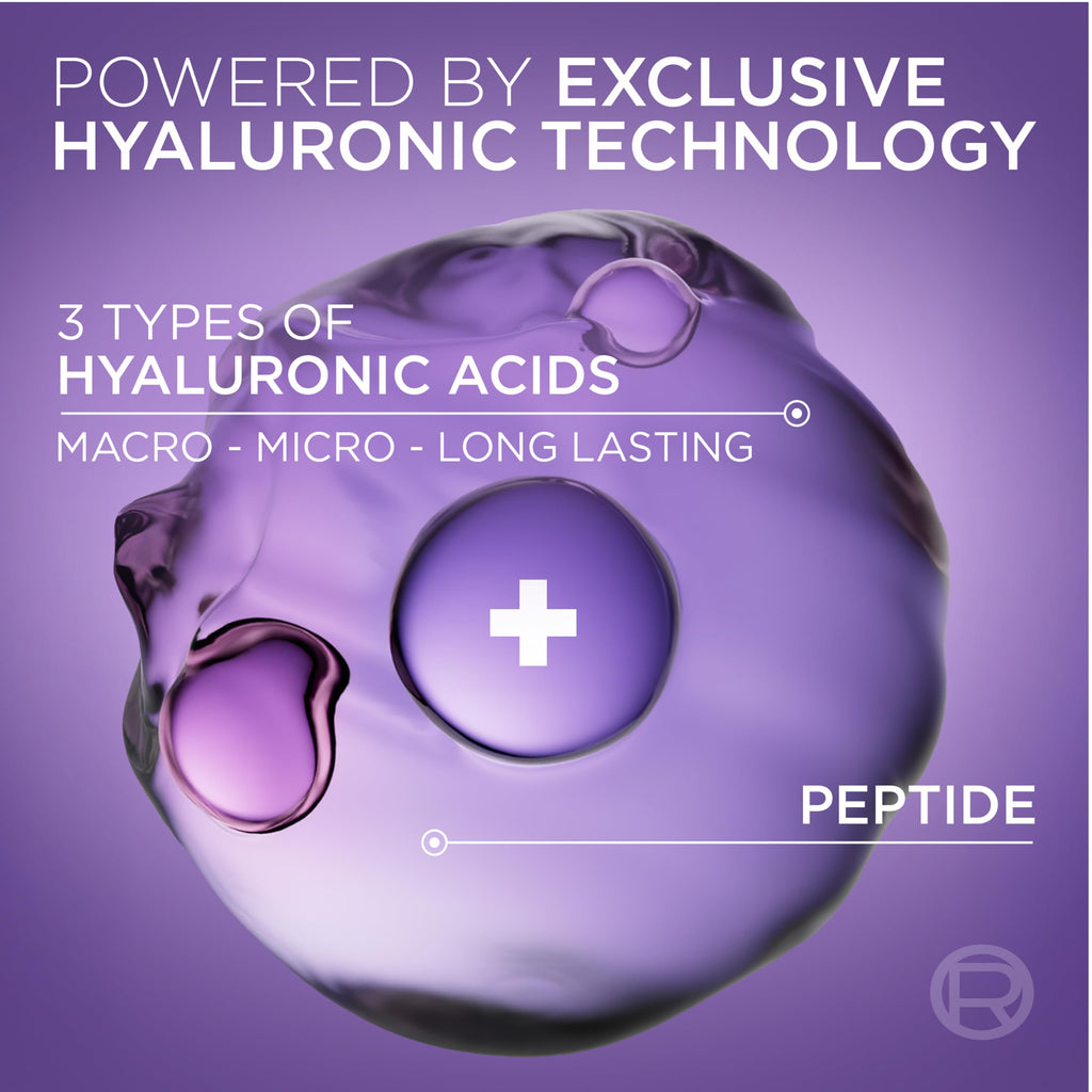 L'Or'eal Paris Hyaluronic Acid Serum, Revitalift Filler, 1.5% Pure Concentrated Micro-Epidermic Hyaluronic Acid], Dropper Serum, Intensely Hydrates & Replumps, Visibly Reduces Fine Lines & Wrinkles - Damaged Box