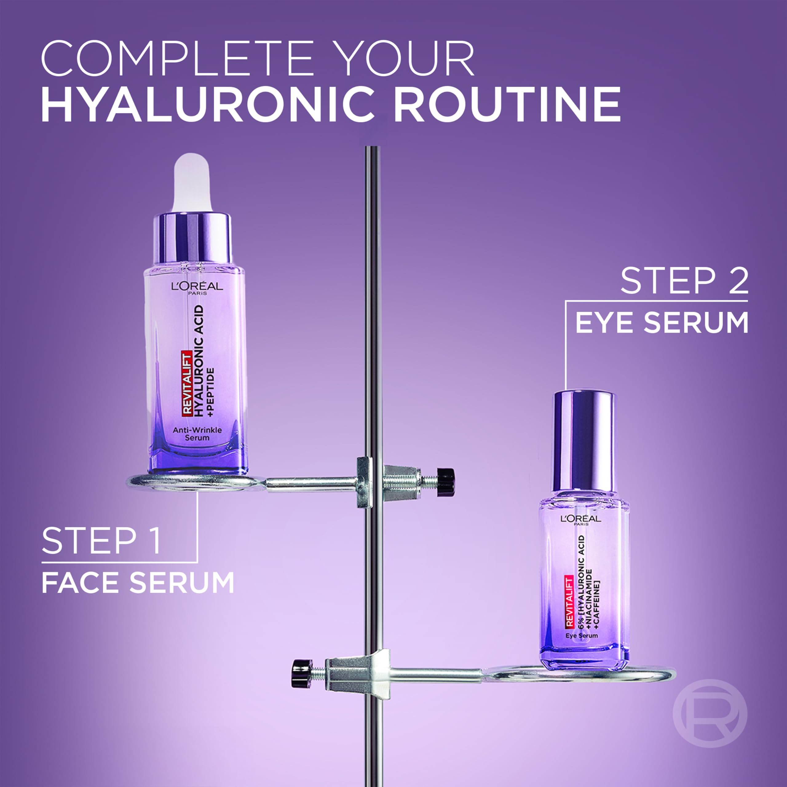 L'Or'eal Paris Hyaluronic Acid Serum, Revitalift Filler, 1.5% Pure Concentrated Micro-Epidermic Hyaluronic Acid], Dropper Serum, Intensely Hydrates & Replumps, Visibly Reduces Fine Lines & Wrinkles - Damaged Box